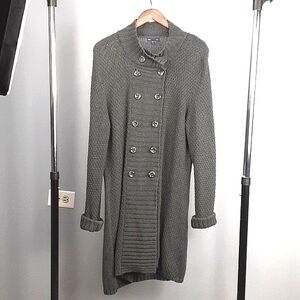 Gap Gray Long Knit Sweater